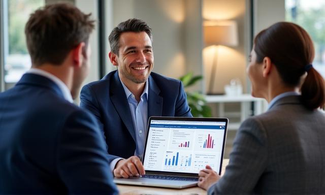 Professionista HR che offre consulenza a un team di piccole imprese